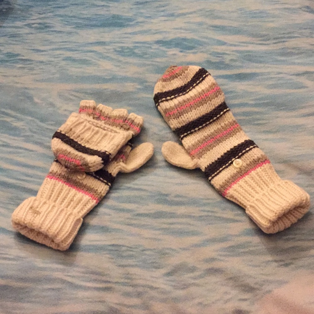 Like New Abercrombie Mitten & Fingerless Gloves